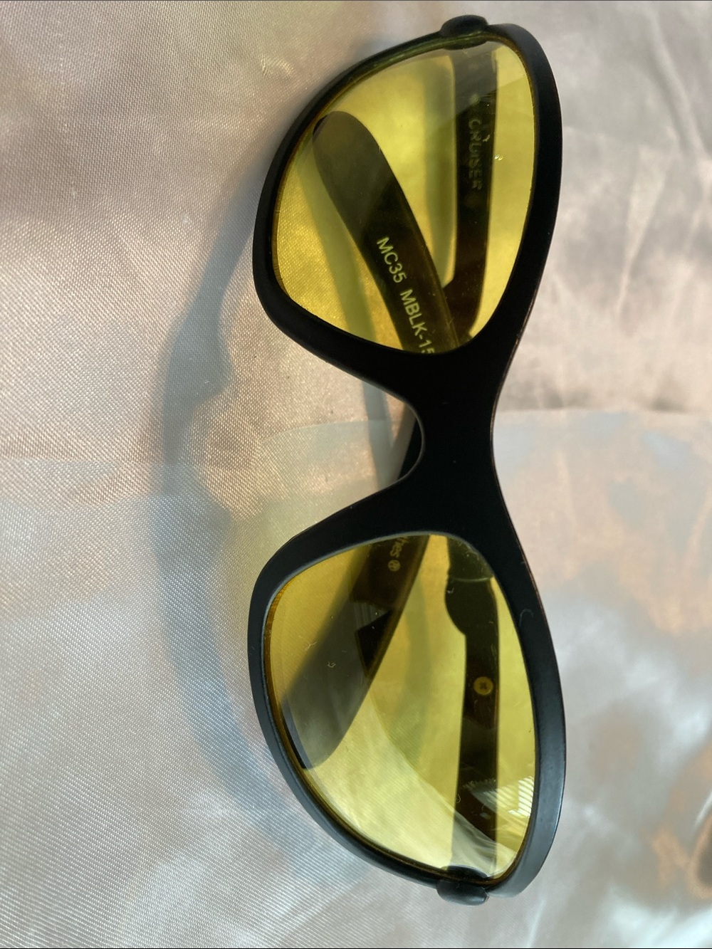 Harley Davidson Black Frame Sunglasses with Yellow Lenses